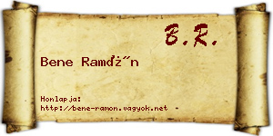 Bene Ramón névjegykártya